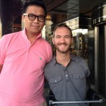 傳教士Nick Vujicic於克羅地亞酒店門外見面